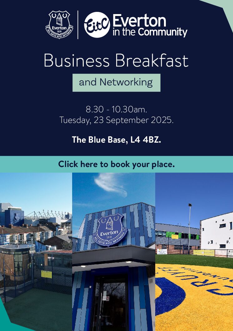 Everton in the Community is proud to host its first-ever Corporate Breakfast Networking Event - and we’d love for you to be part of it.