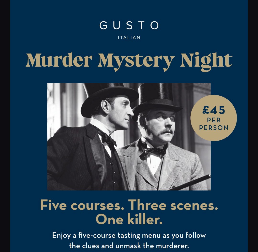 Murder Mystery at Gusto Italian, Albert Dock